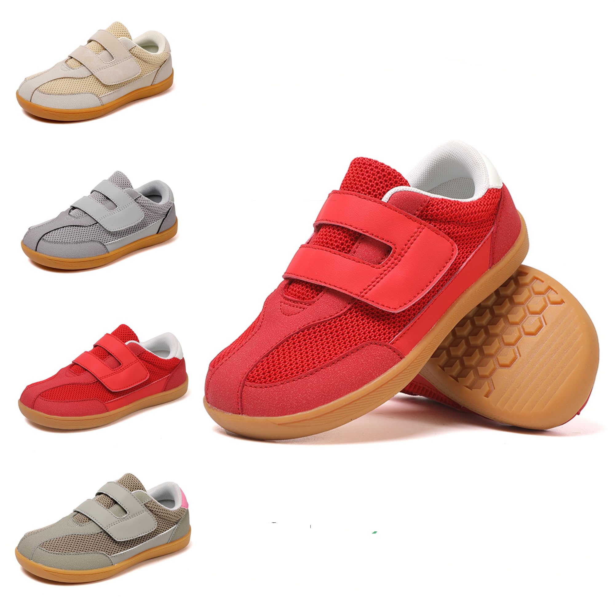 Minimalistas Barefoot Zapatillas de Trail Running Niños Zapatillas de Senderismo Unisex para niños, Transpirables y Antideslizantes Tallas 25-37