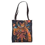Galactic Cat: Anime & Manga-Inspired Astronaut Cat Tote Bag