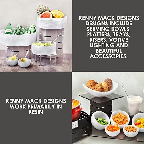 Miniatura 5 de Steelite Kenny Mack Point - Cuenco de resina ovalado, desigual, para presentación de bufé, ensalada y pasta, para uso comercial, restaurante, hotel,