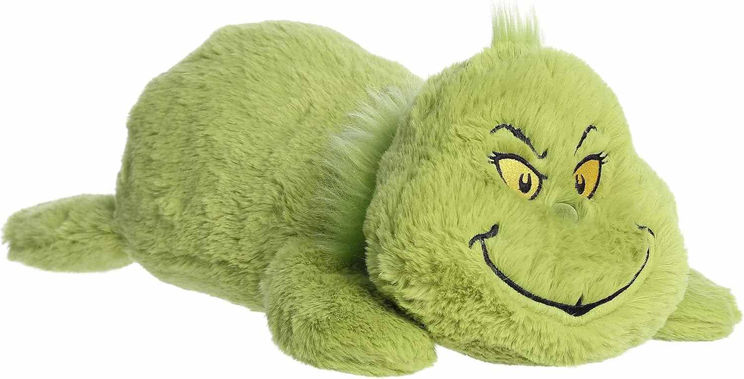 Aurora® Whimsical Dr. Seuss™ Snoozles™ Grinch Stuffed Animal - Officially Licensed Plush for Imaginative Play - Perfect for Kids and Adults - Green 17.5 Inches