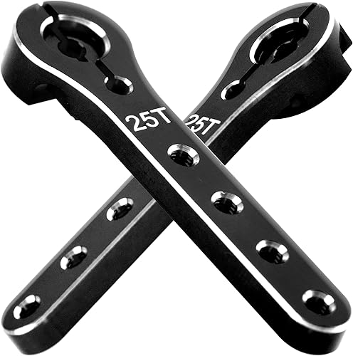 Miniatura 3 de ShareGoo 25T Servo Horn 2.205 in Metal 25 Dientes Extensión Servo Brazo de Dirección Compatible con 30-100CC Balsa Aviones RC Avión Helicóptero