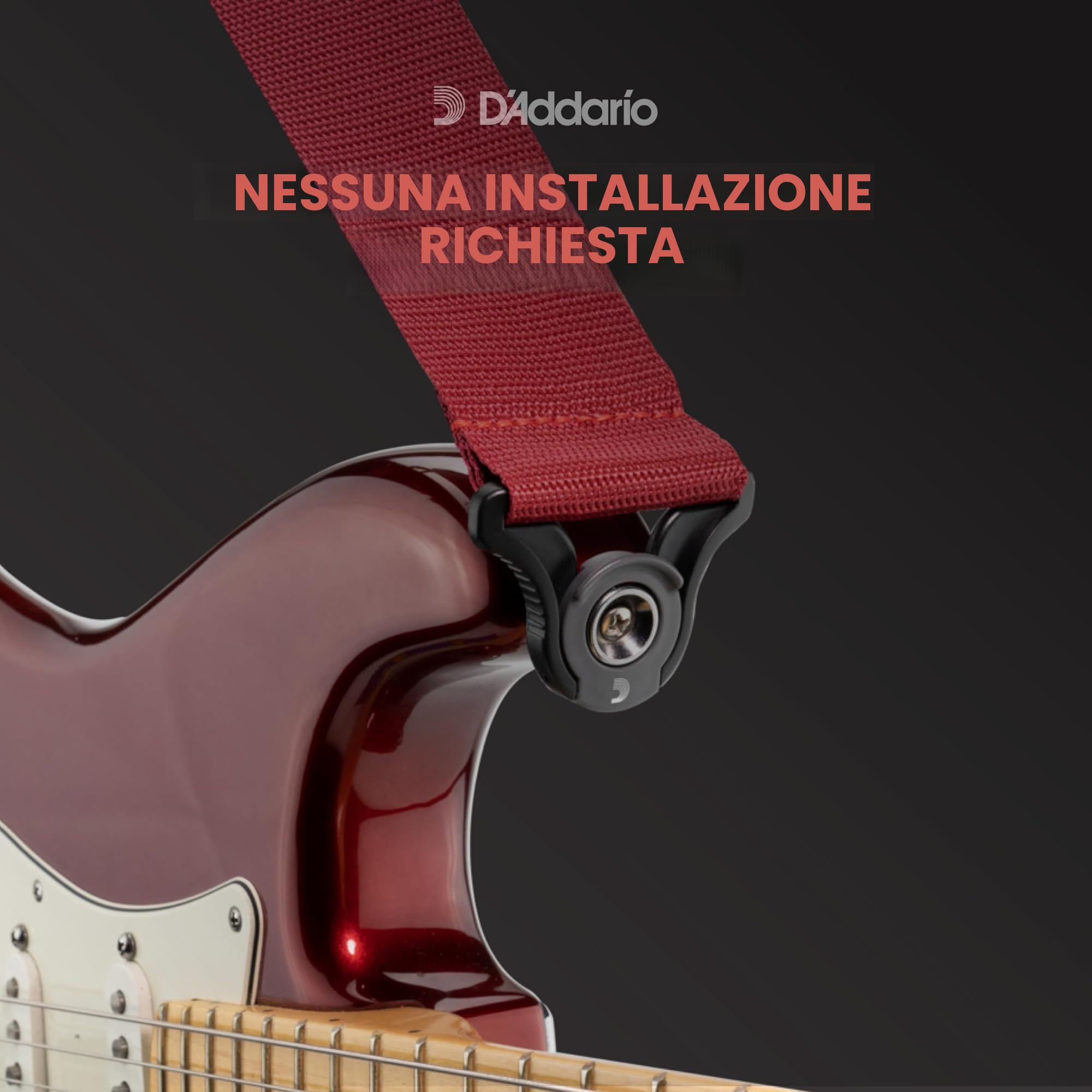 D'Addario Tracolle per chitarra Auto Lock in pelle Comfort