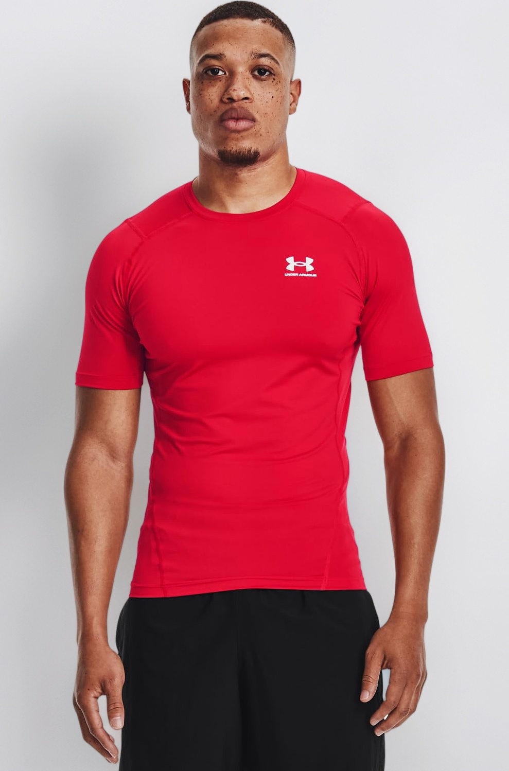 Men's UA HG Armour Comp SS Short Sleeve Functional Shirt Quick Dry T-Shirt with Compression Fit