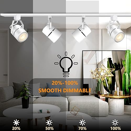 Miniatura 6 de Bravsekai Foco de techo GU10, 2 paquetes de focos de techo antirreflejos, bombilla GU10 de 10 W, foco de techo LED de 6000 K, luces de acento para