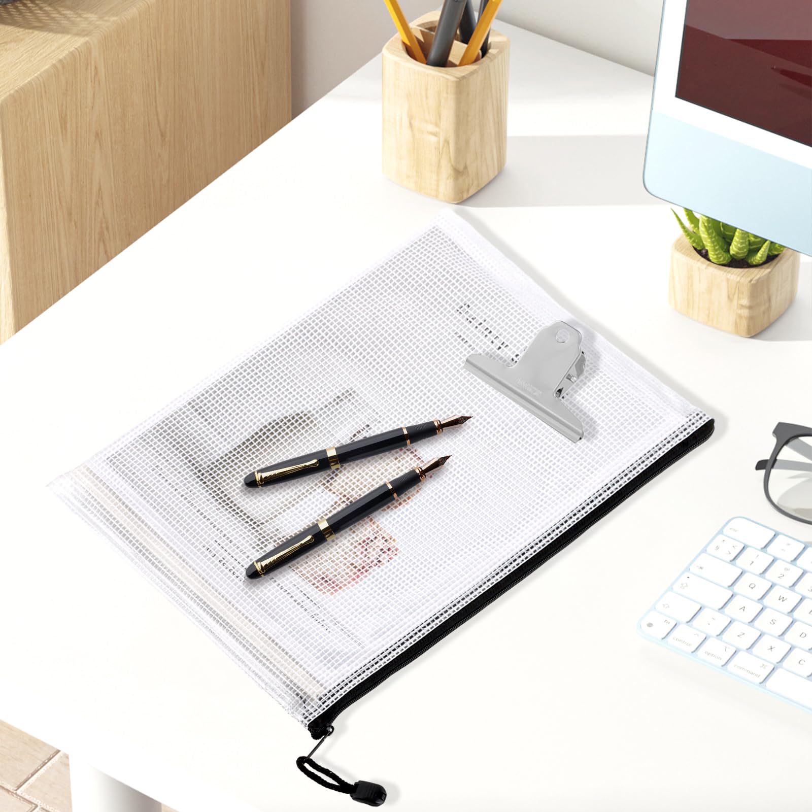 40 Stück Dokumententasche A4+A5, Wasserdichte Dokumententasche A5, Transparente Zip Beutel mit Reißverschluss, Mesh Plastiktasche mit Reißverschluss für Dokumente, Papier, und Kosmetika