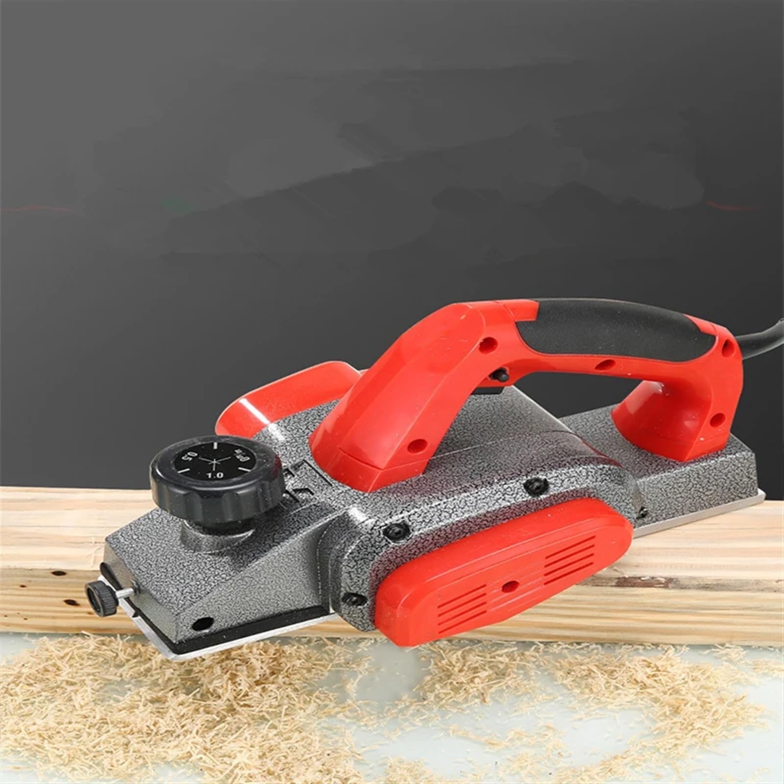 Strugarka do Drewna, Flip Dual Purpose Elektryczna strugarka Narzędzia stolarskie 1100 W Ręczna strugarka do obróbki drewna z drutu miedzianego Maszyna do cięcia