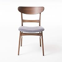 Vista 5 de Christopher Knight Home Idalia - Juego de 2 sillas de comedor, acabado gris oscuro / nogal