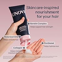 Vista 3 de UNOVE Mascarilla reparadora de daños profundos, tratamiento capilar proteico y mascarilla capilar para cabello dañado, acondicionador profundo