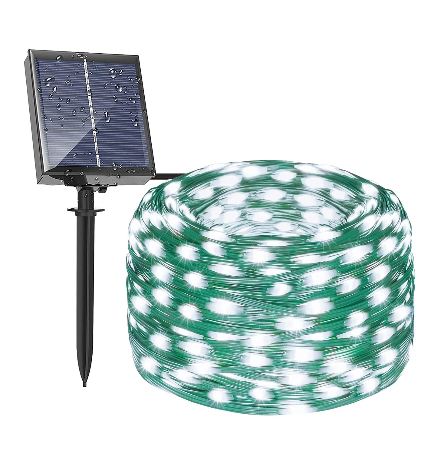 shinar Solar String Lights Outdoor,200LEDs/75ft IP67 Waterproof 8 Lighting Modes,Solar Fairy Light,Solar Powered Christmas Lights for Garden Yard, Patio, Wedding, Christmas (200 LEDs White)