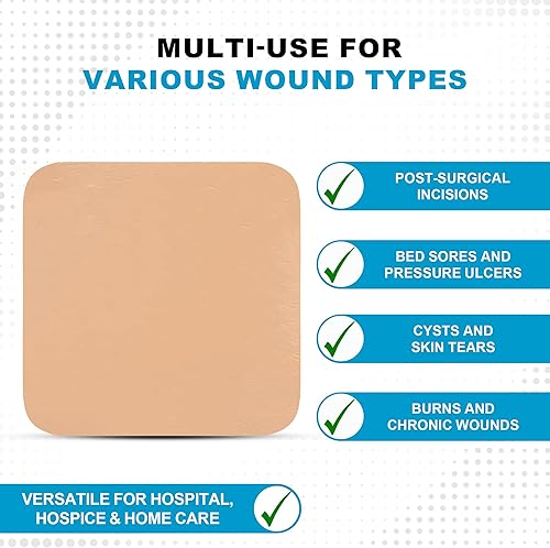 Vista 5 de MedVance TM Foam – Apósito de espuma hidrofílica no adhesivo impermeable de 6 x 6 pulgadas, caja de 5 apósitos
