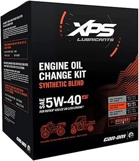 New OEM 4T 5W-40 Synthetic Blend Oil Change Kit, Rotax 450 cc, 9779256