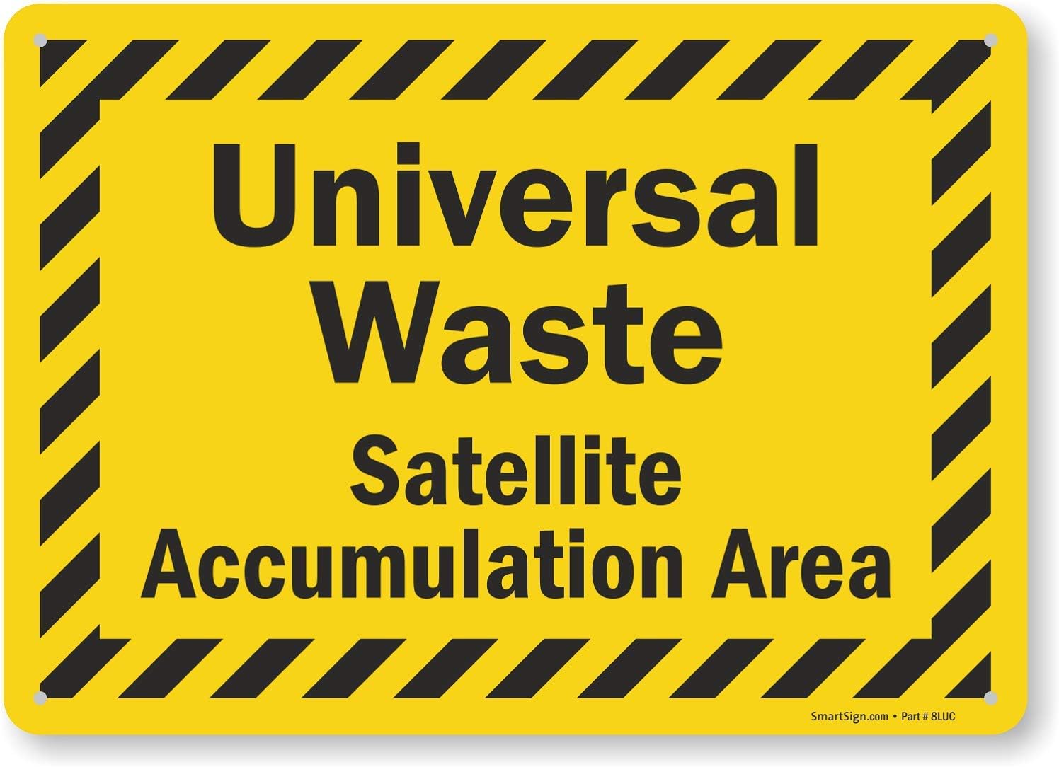 SmartSign "Universal Waste - Satellite Accumulation Area" Pack Of 5 Labels | 3.5" x 5" Laminated Vinyl