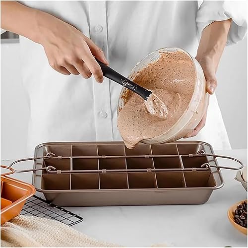 Miniatura 4 de Brownie Pan Bread Cake Pans Baking Dishes Non-Stick Bakeware Square Lattice Chocolate Dessert Mold Kitchen