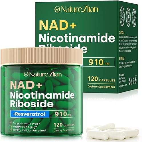 Suplemento NAD, NAD nicotinamida ribósido 910 mg para hombres y mujeres, resveratrol liposomal de ribósido de nicotinamida, para antienvejecimiento,