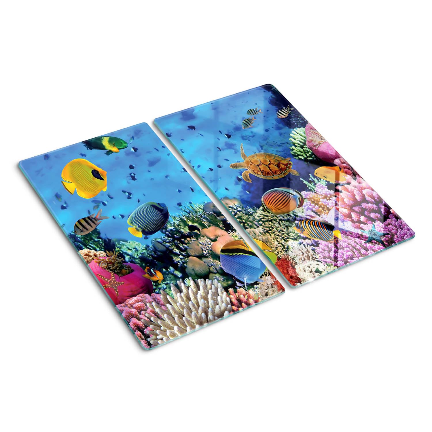 Planche à découper résistant à la chaleur 30x52 cm pieds antidérapants design chevaux