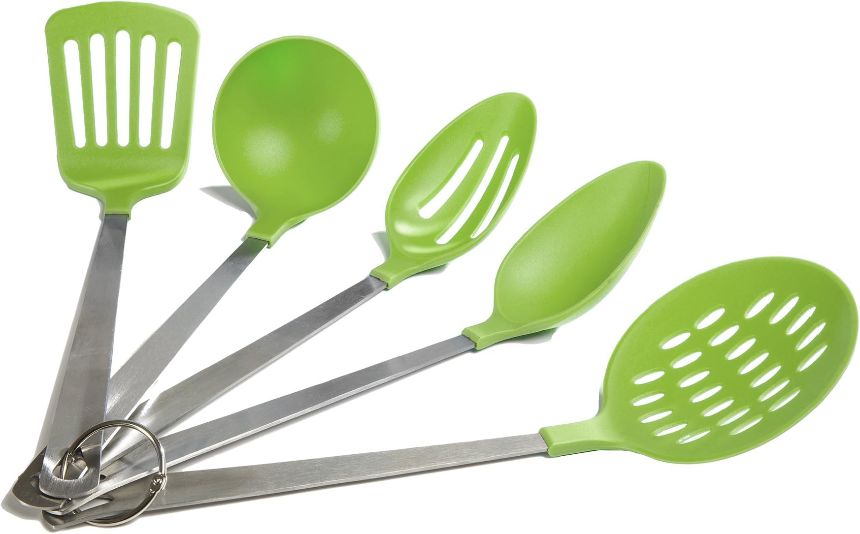 Cook's Corner 5 Piece Kitchen Utensil Set Color: Green