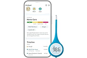 Kinsa Smart Thermometer: Accurate and Fast FDA Cleared Eat Thermometer for Infants, Kids, and Adults