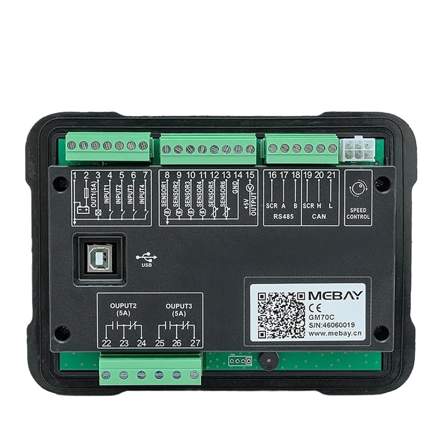 GM70C GM70CK Diesel Gas Engine ECU Digital Meter Multi-Function Display Meter Genset Engine Parameter Monitor with CAN Port(GM70CK)
