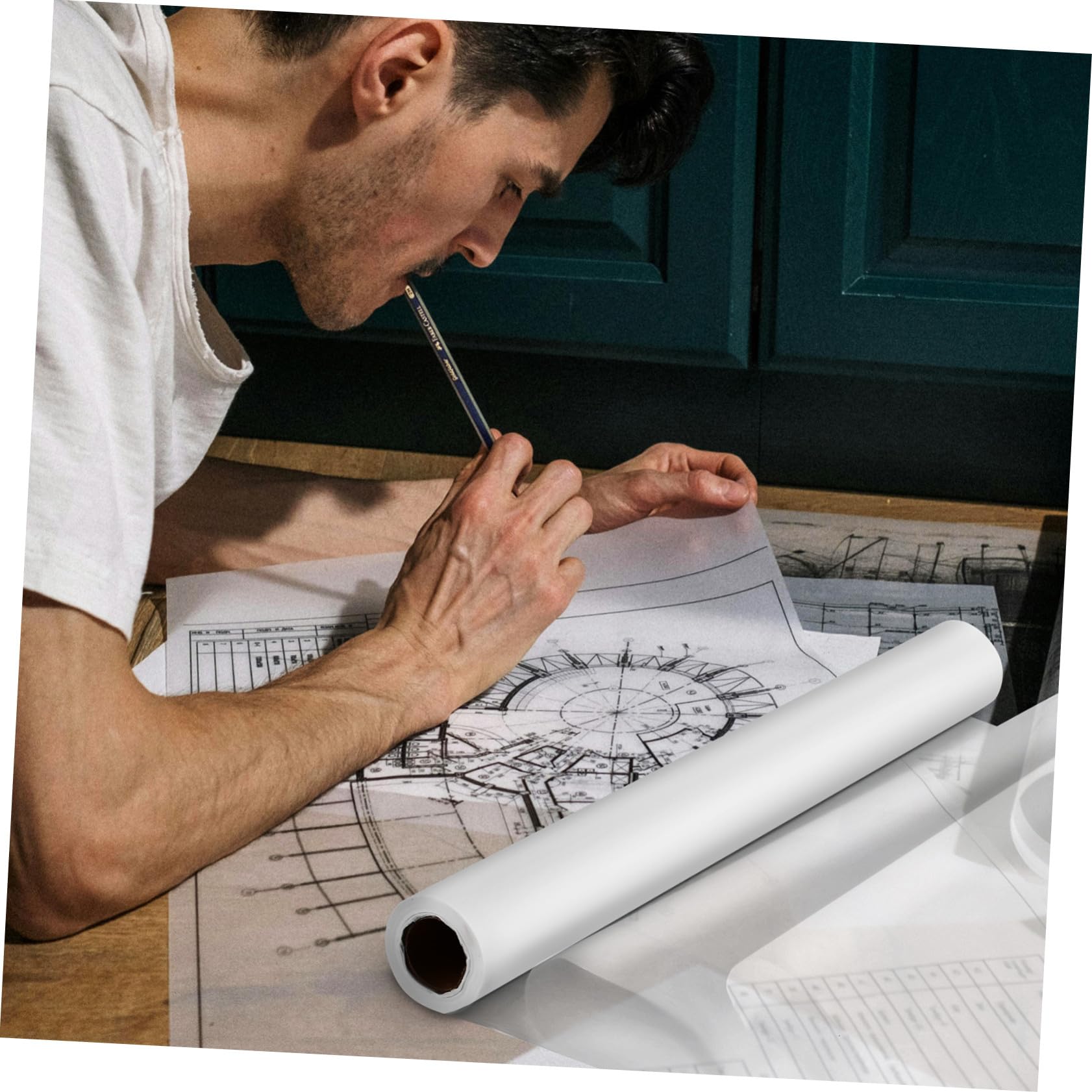 PLAFOPE Papier Calque Dessin, Rouleau Blanc A2 pour Artistes et Étudiants