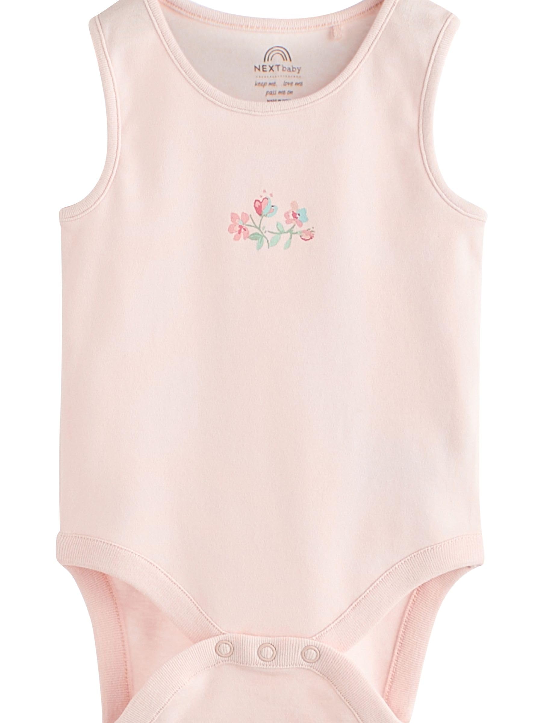 NEXT Bébé Fille Débardeur 100% Coton pour bébé, Lot de 5
