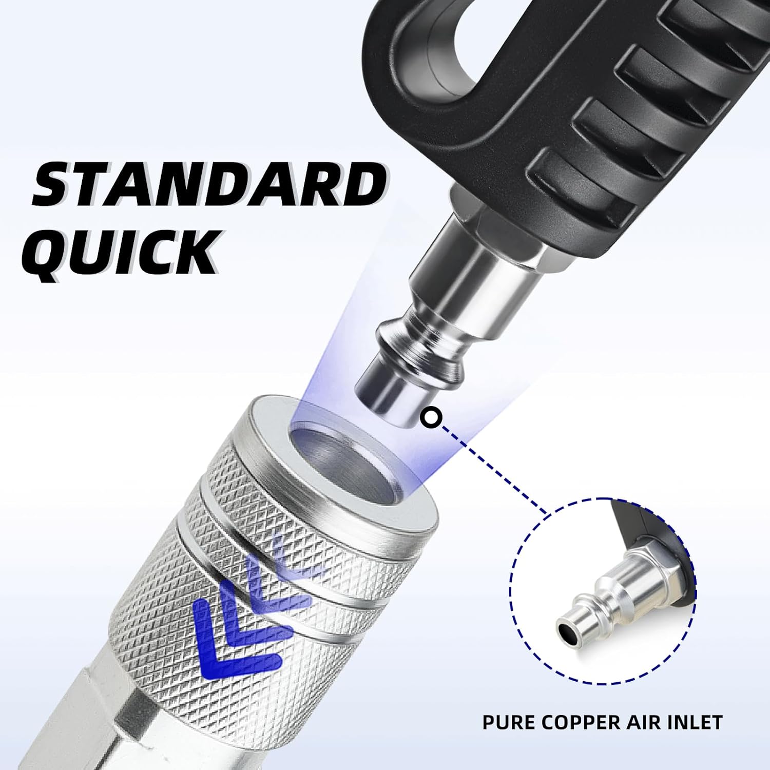 High pressure fan-shaped air blow gun, adjustable swing hose, high-strength engineering plastic gun body, ergonomic grip for workshops, car engines, electronic cleaning and dust removal