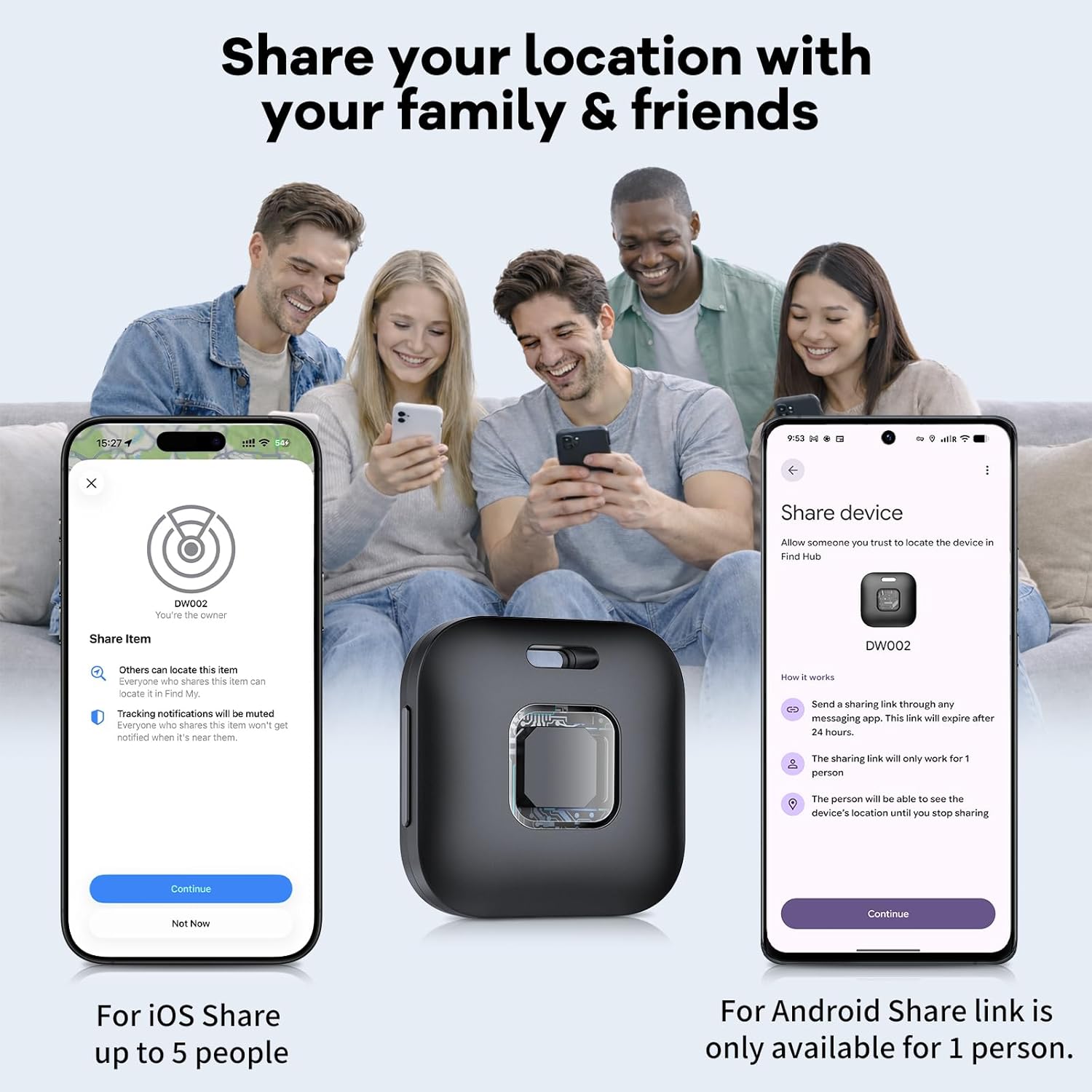 2026 Upgrade [Certified by Apple & Google] Air Tracker Tags-4 Pack (Black), Hoxe Bluetooth 5.3 Tracker Smart Tag Compatible with Apple Find My & Android Find Hub for Keys, Bag, Luggage, Cars and More