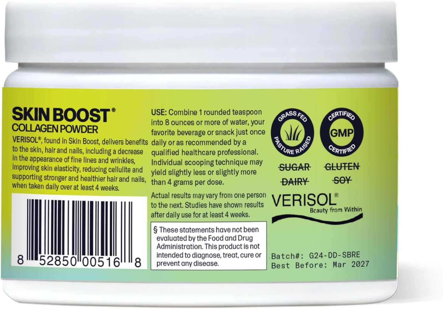 Sparkle Wellness Skin Boost (Acai Lemonade) [30-Serves] | Collagen Powder Supplement with VERISOL Bioactive Hydrolyzed Collagen Peptides & Vitamin C to Improve Skin, Hair & Nail Health Acai Lemonade 30 Servings (Pack of 1) image 2 of 8 B07T42BLX1