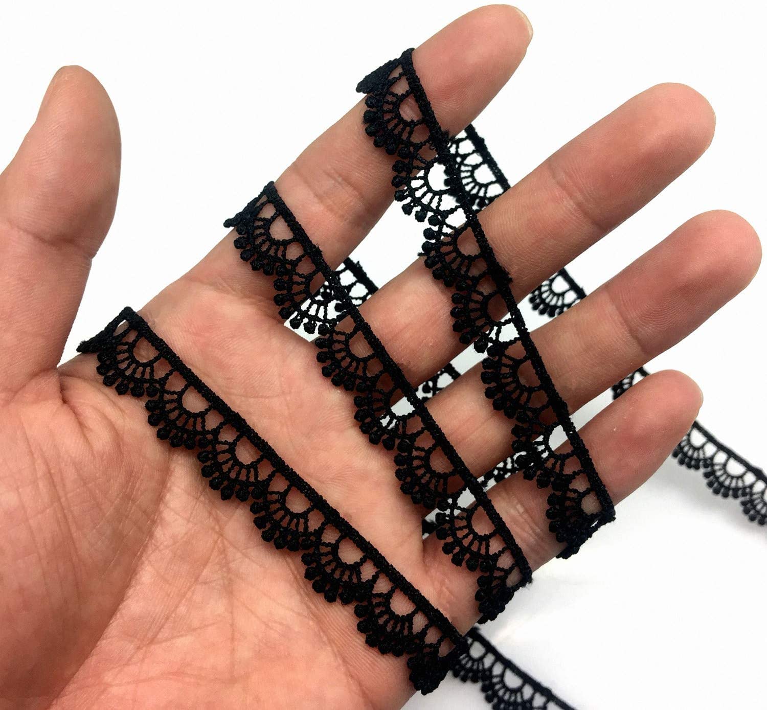 FQTANJU Crocheted Lace Trim DIY Craft Ribbon 1/2'' x 5yds - Image 2