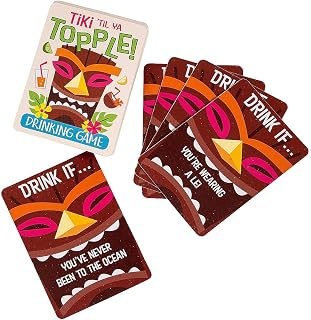 Fun Express Adult Luau Drinking Game - Cards, Pieces Party Games - Adults, Party-goers, Beach Lovers - Tropical Luau, Ideal for Summer or Beach - Fun Challenges, Drinking Rules Game