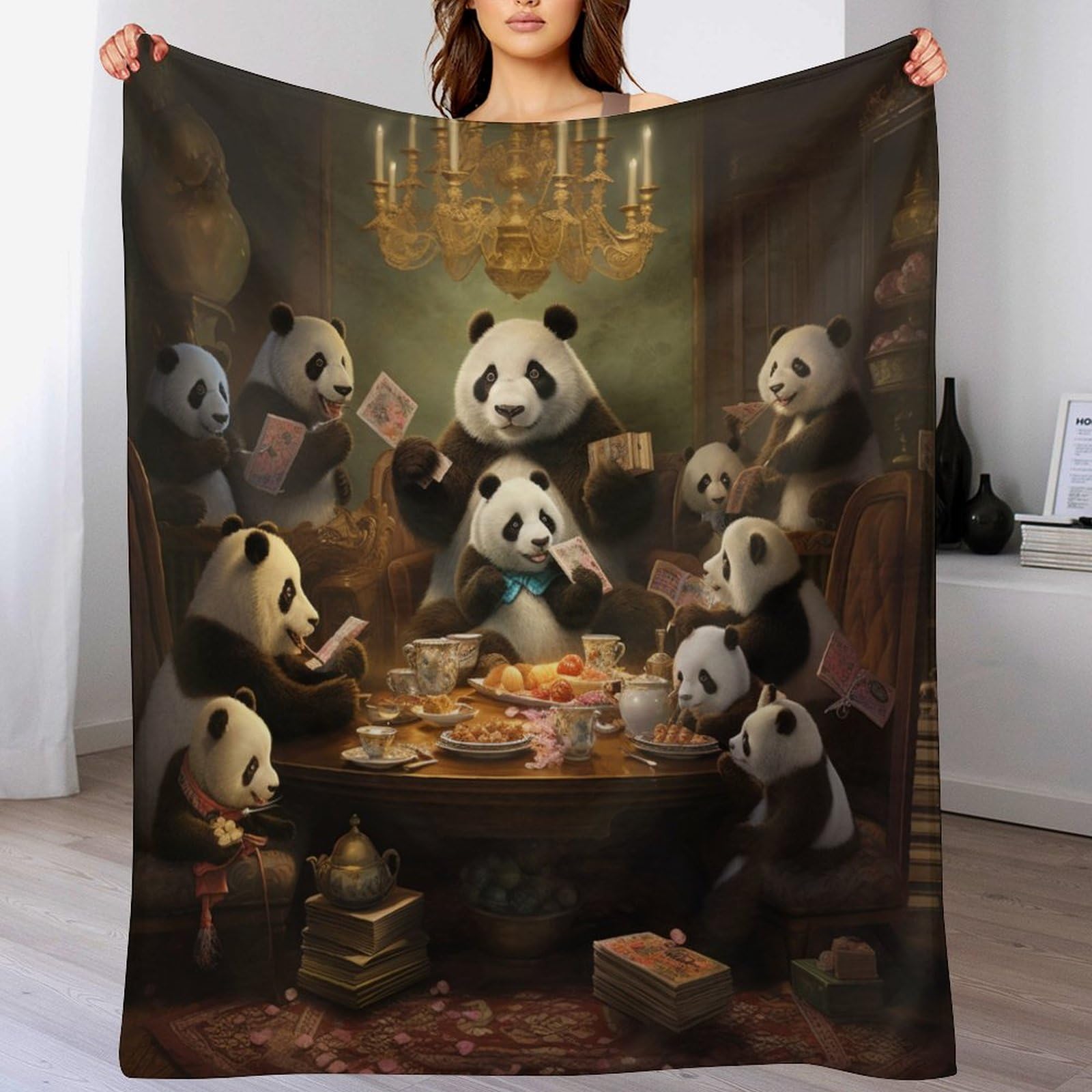 Couverture polaire panda plaid lit canapé chaude légère décoration maison