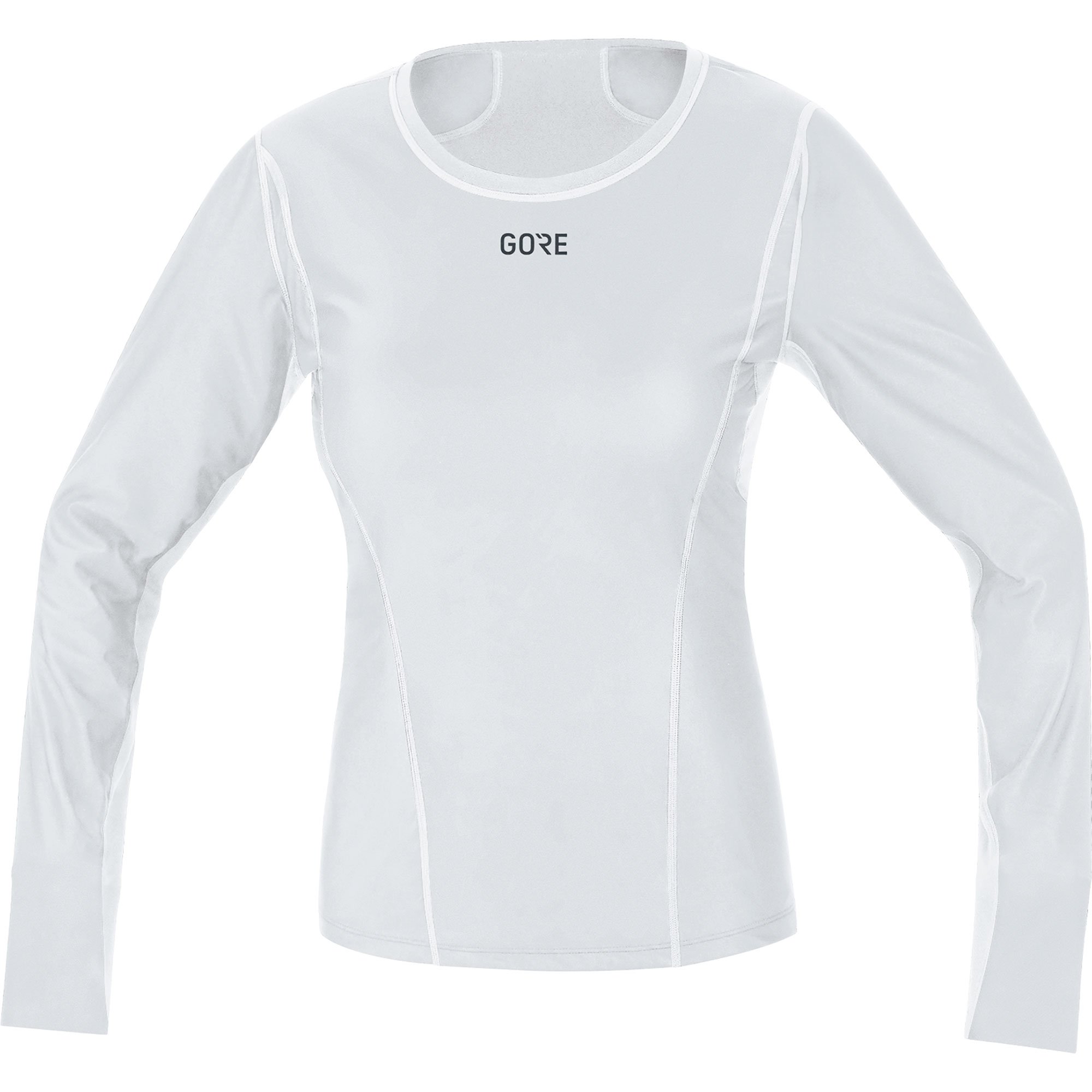 GORE WEAR Koszulka wiatroszczelna z długim rękawem damska, Multisport, GORE WINDSTOPPER, 36, Jasnoszary/Biały