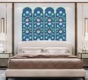 DivineDesigns PVC Vinyl Mughal Arch Panel Self-Adhesive Wall Sticker for Home Decor/Decoration Living Room (Multicolor) gallery image