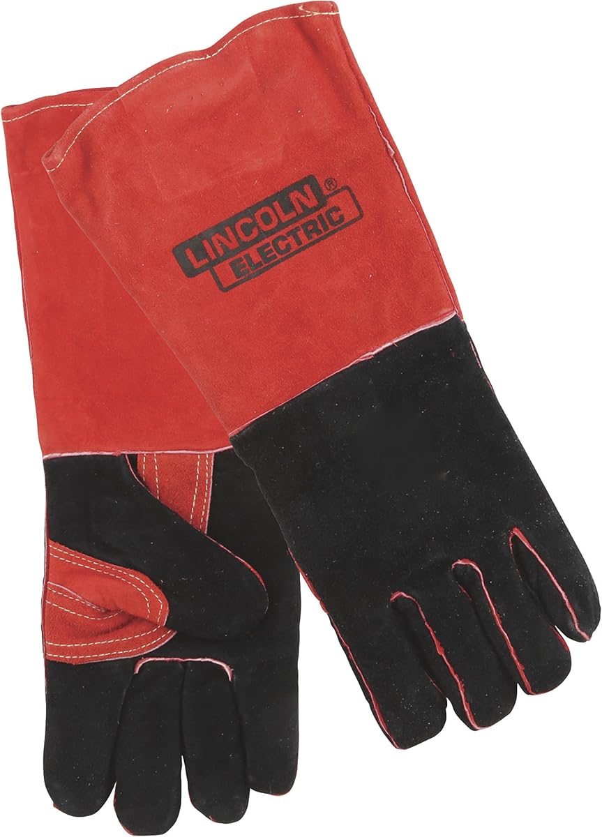Guantes Lincoln Electric unisex de puño largo para adulto, rojos, talla única
