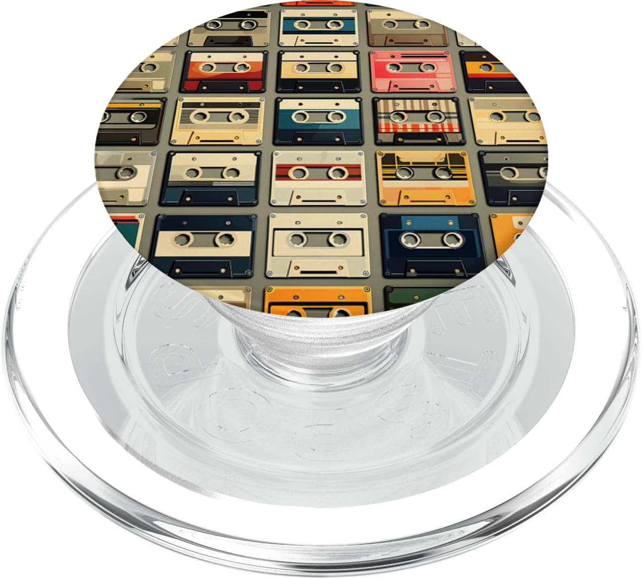 Retro Life Music Lover Cassette National Retro Day PopSockets PopGrip for MagSafe