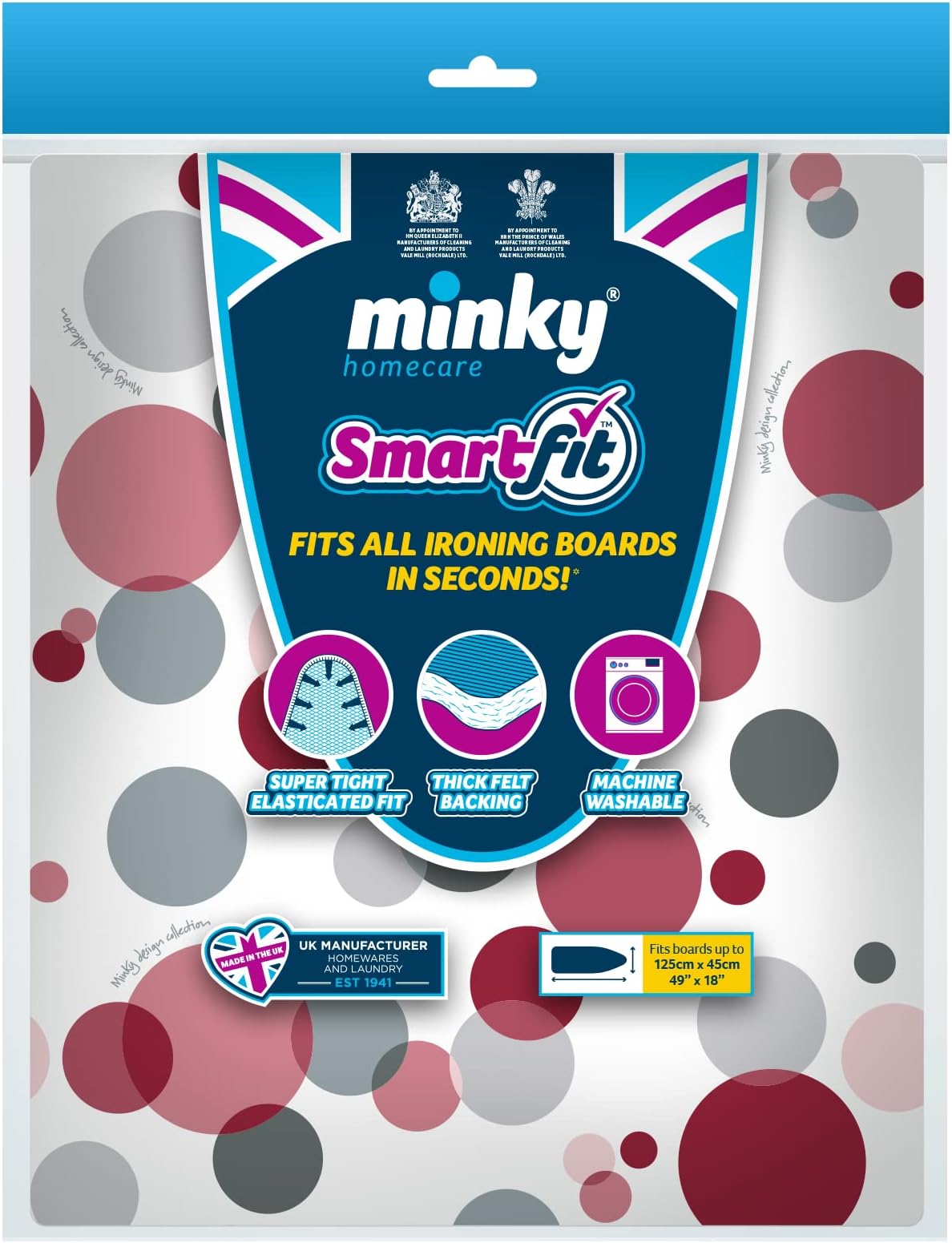 Minky Supersize XL Smart Fit Ironing Board Cover Cotton Multi 57 x 54