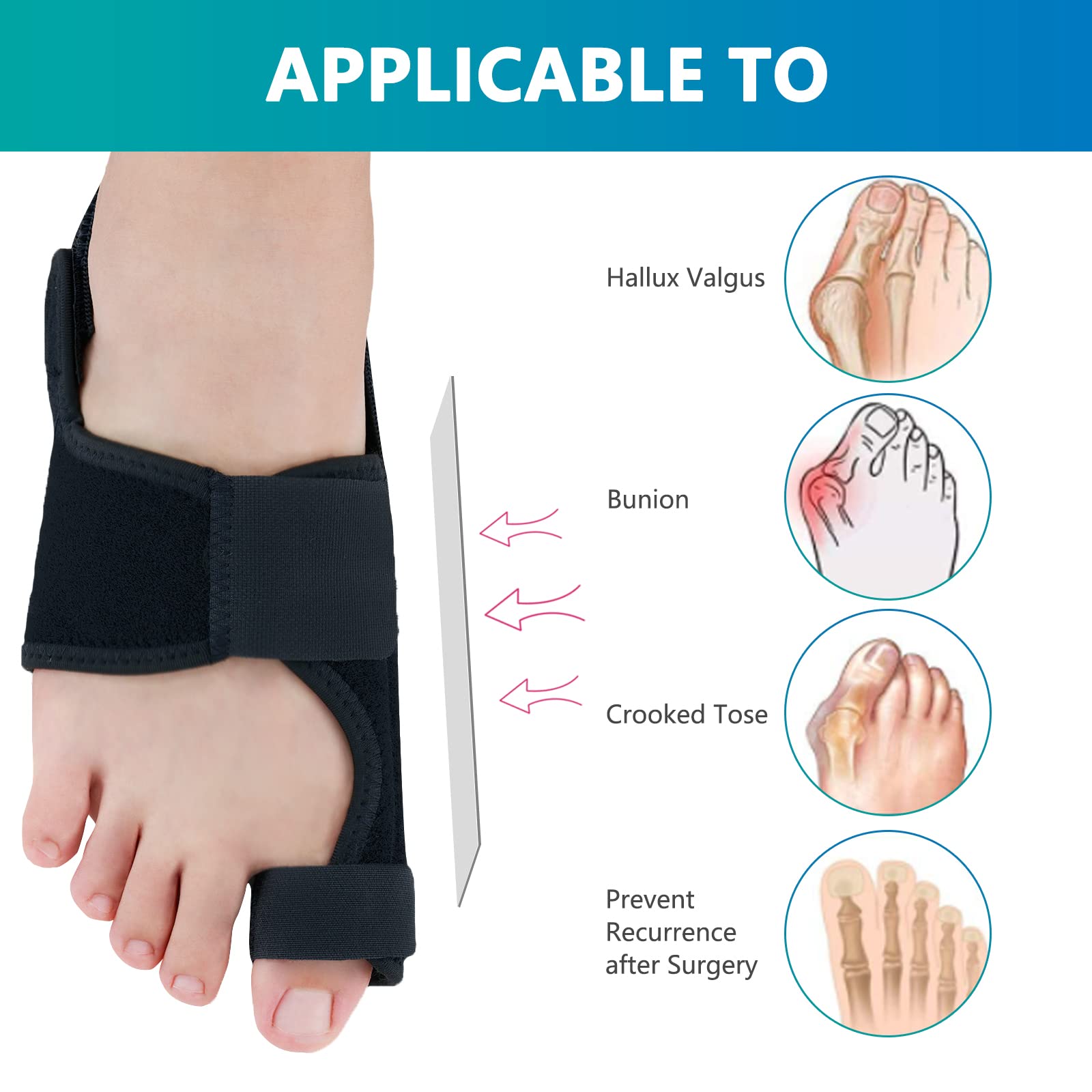 Bunion Corrector & Bunion Relief Protector Sleeves Kit7 Pieces Set