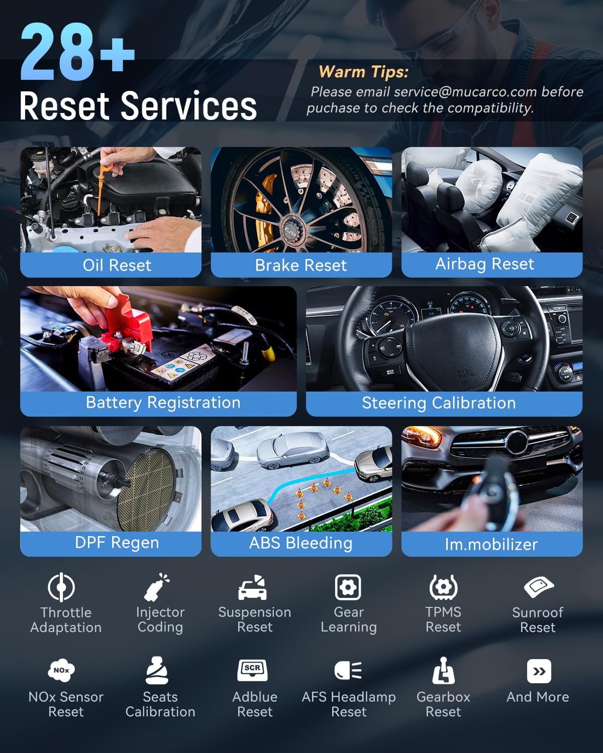 MUCAR CDE900 Elite OBD2 Scanner with 28 Reset Service, Oil/SAS/EPB/BMS/ABS Bleeding, Engine Transmission ABS SRS Car Diagnostic Tool, FCA AutoAuth, Lifetime Free Upgrade