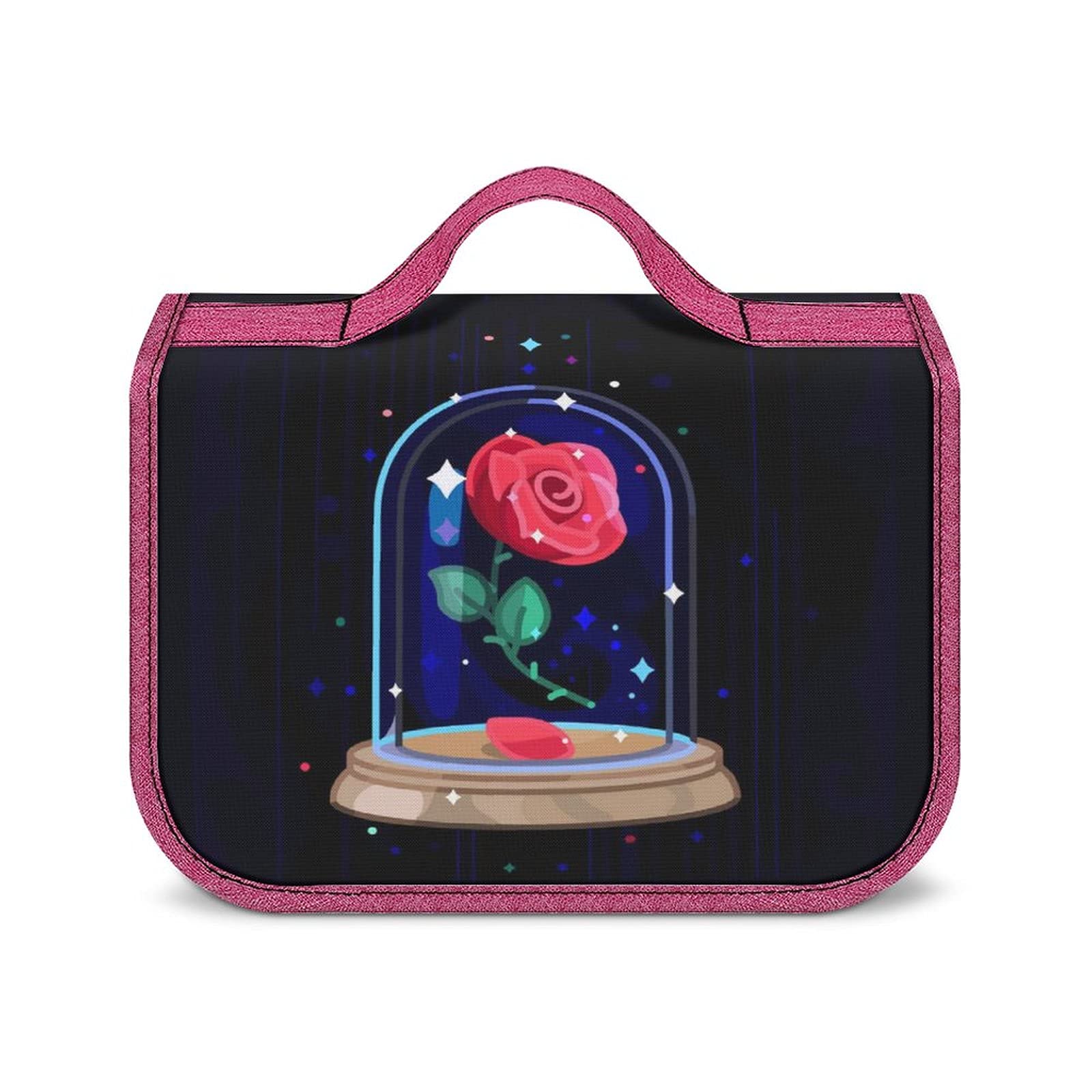 FunnyStar Beauty And Beast Large Toiletry Bag With Hanging Hook Travel Makeup Case Bathroom Organizer Shower Bags