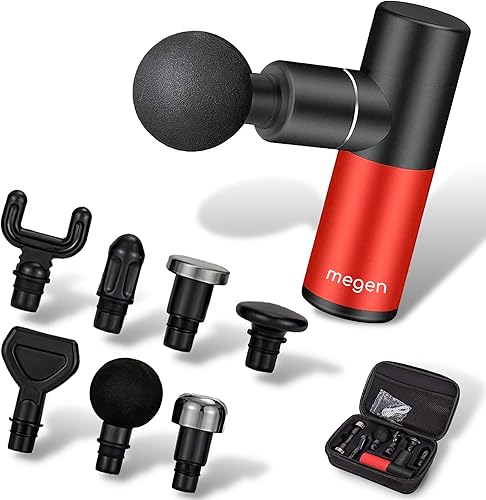 Miniatura 1 de MEGEN Mini pistola de masaje portátil y ligera de tejido profundo, para hombres, mujeres atletas, pistola de masaje muscular de percusión cuello,