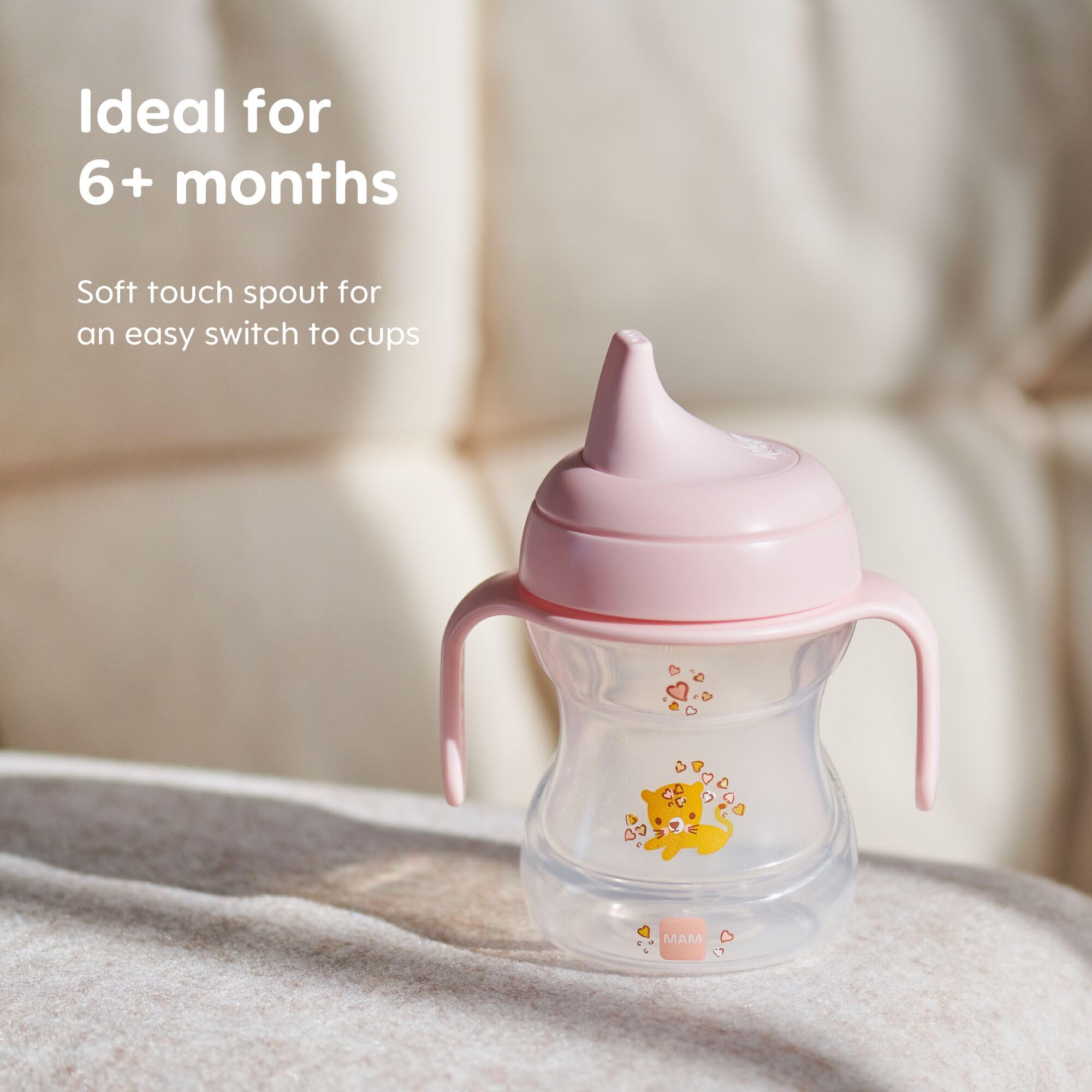 MAM Learn to Drink Cup, Pink, 190ml - Image 2