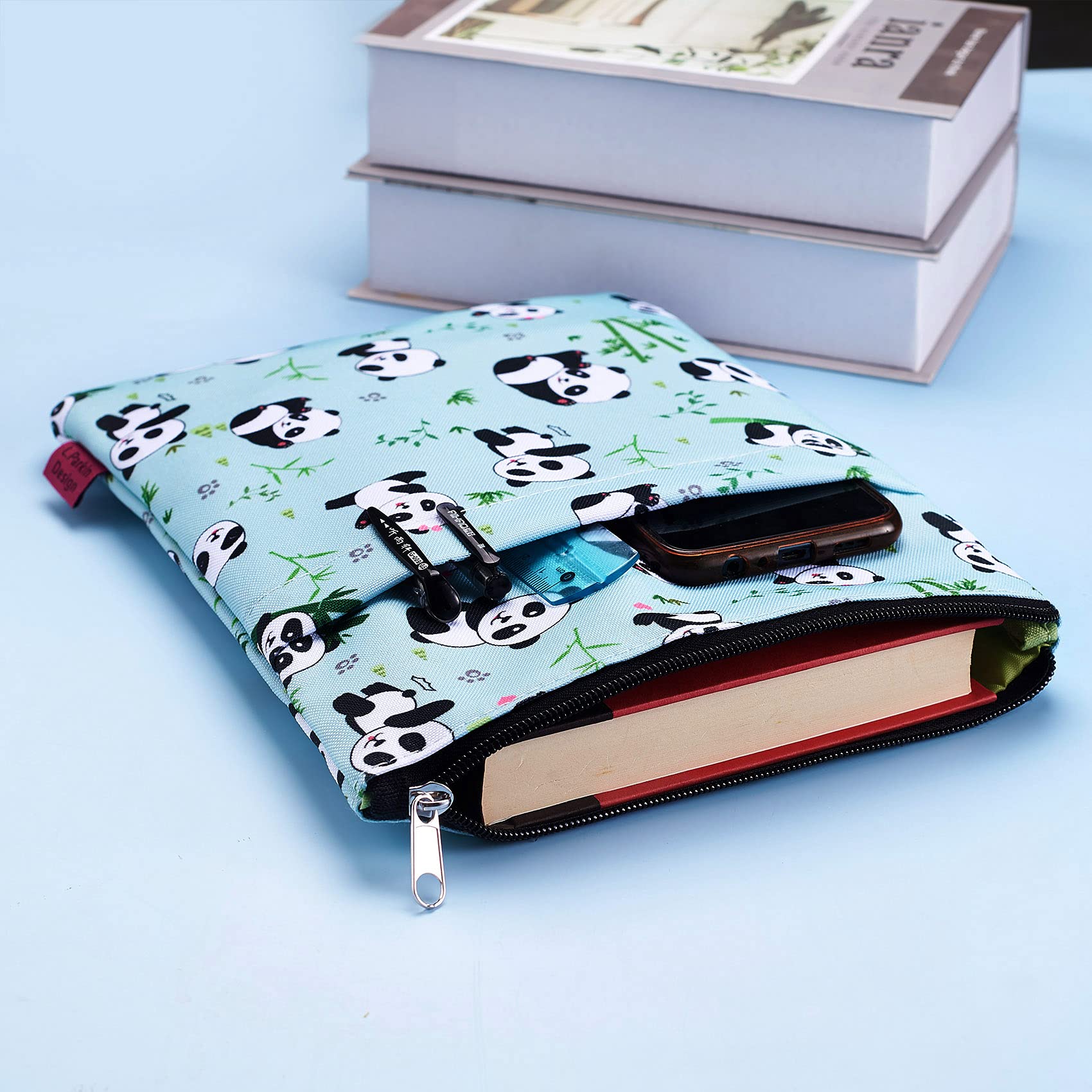 Galaxy Book Sleeve Protector Pouch Boekhoezen voor Paperback, boekhoezen met rits gewatteerd, 28 x 22 cm