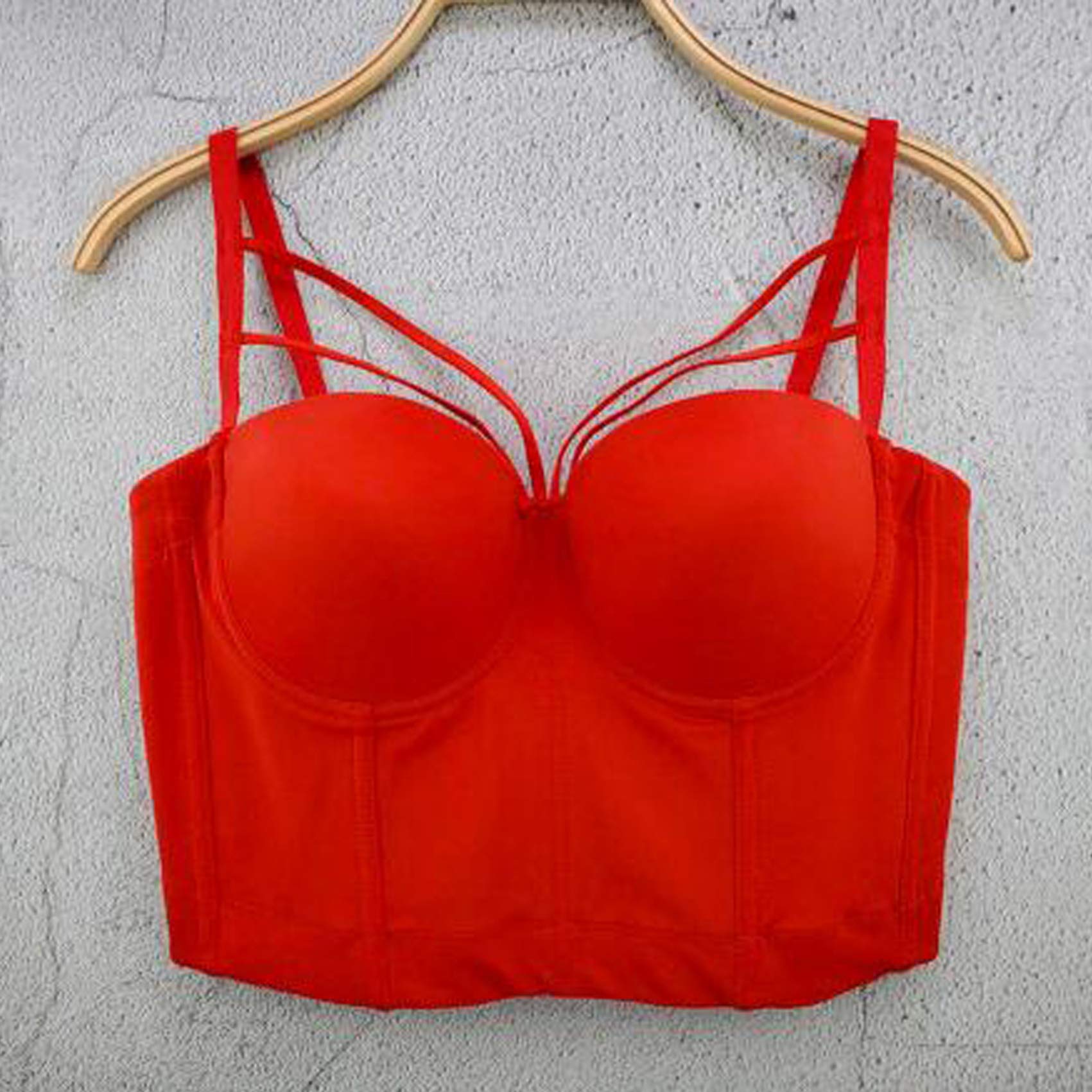 Donne con Reggiseno Corsetto Shapewear Top Ricamato Tracolla Regolabile push up reggiseno