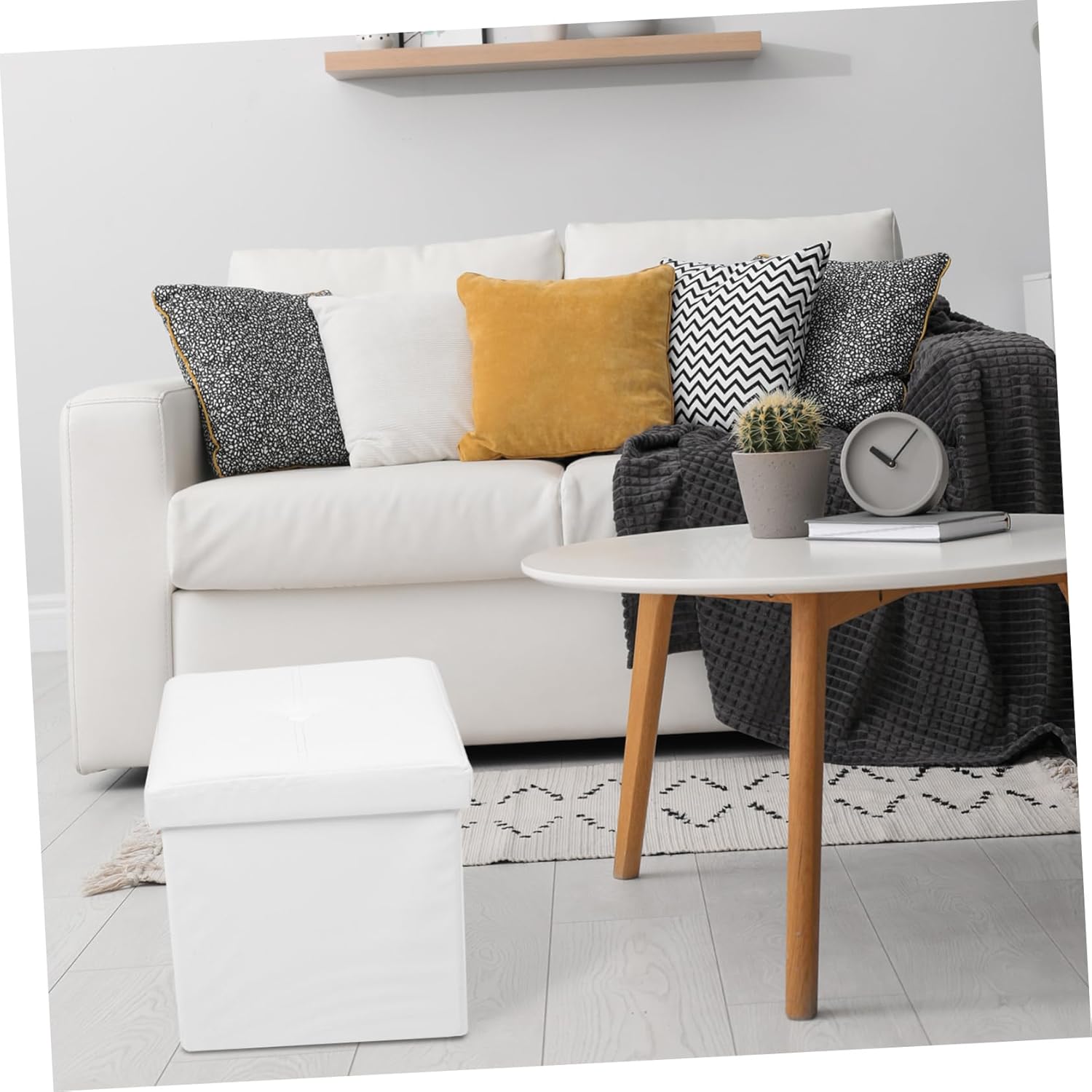 PRETYZOOM Storage Bin Box Lid Cube Basket Organizer for Toys Books Home Decor Space Saving