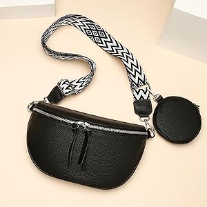 Borsa Tracolla Donna In PU Nero - Minimalista E Leggera - Spallacci Regolabili - Foto 3