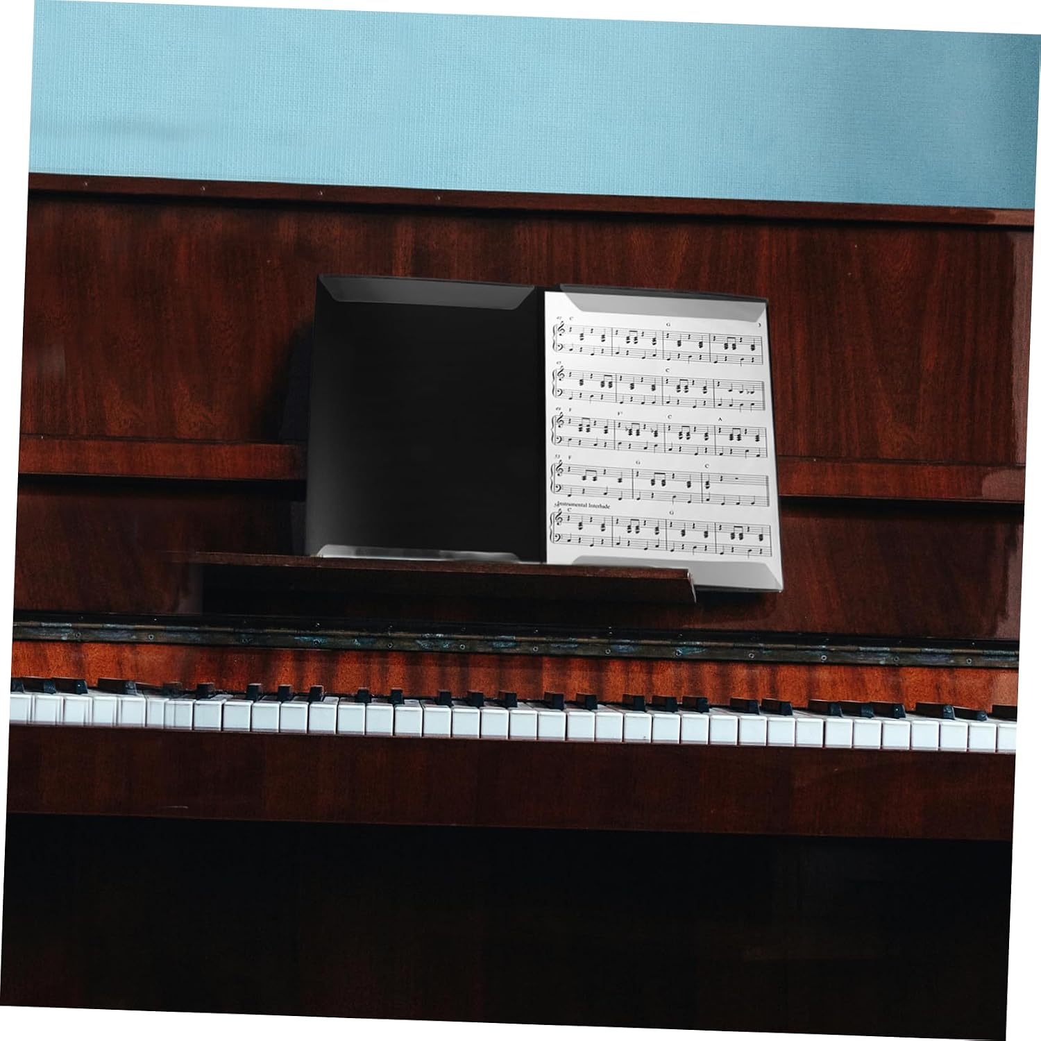 Black A4 Foldable Sheet Music Folder for Portable Multi-Function Use image 4