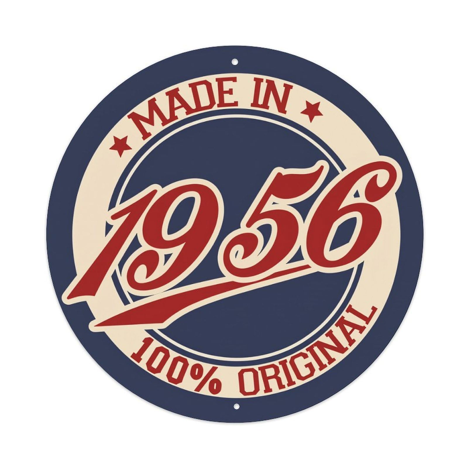 Made In 1956 Original Design Round Tin Sign Vintage Metal Poster, Home Bar Garage Man Cave Cafe Indoor & Outdoor Wall Decoration 8x8Inches