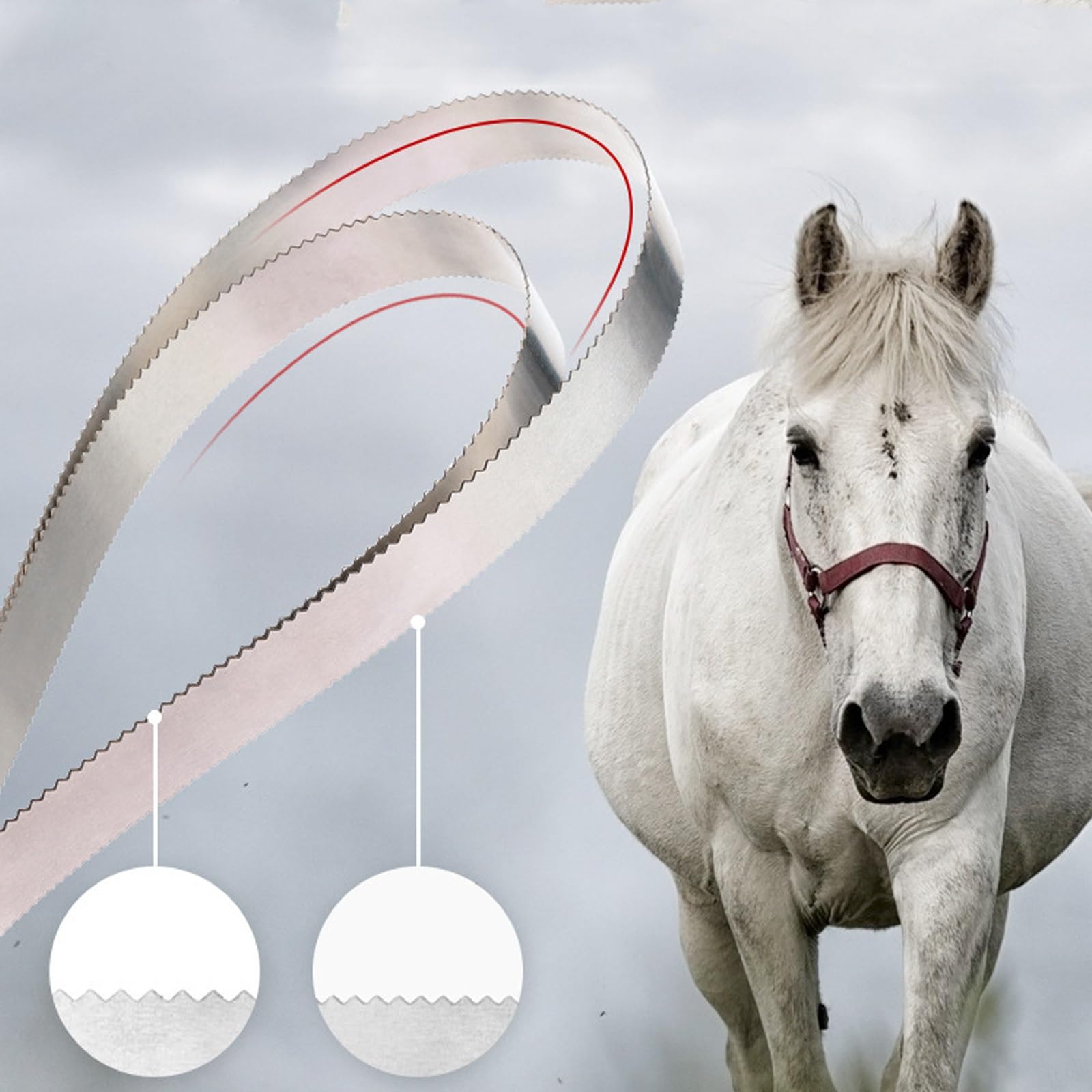 Juego de aseo para caballos, kit de 3 piezas con raspador de sudor de una sola manija, raspador de sudor de doble mango y cepillo para limpieza equina