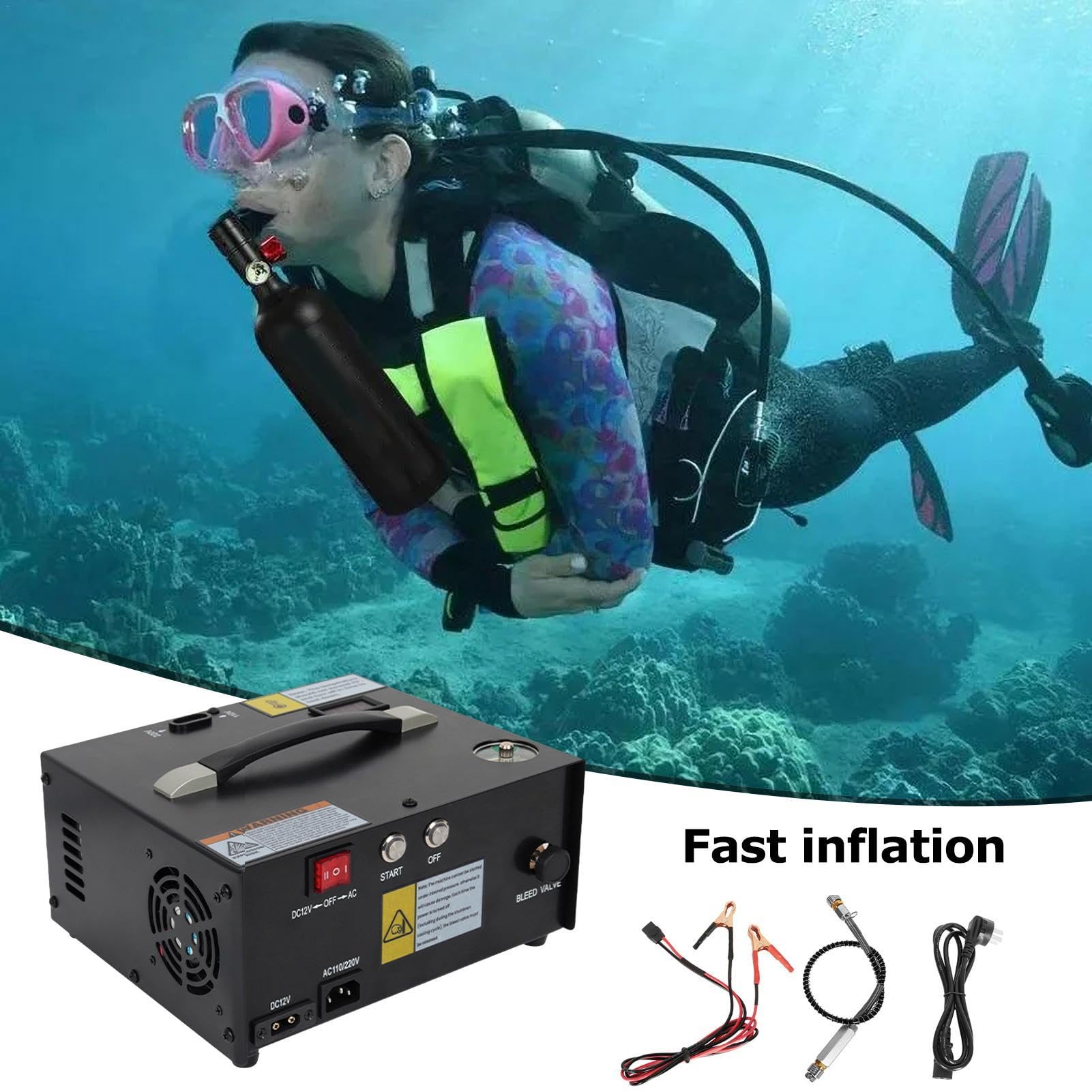 Inflador De Neumáticos Compresor De Aire Bomba Compresor Aire eléctrico | Bomba Para Neumáticos Para Neumáticos De Coche, Moto, Bicicleta, Camión, SUV Y Balones Deportivos