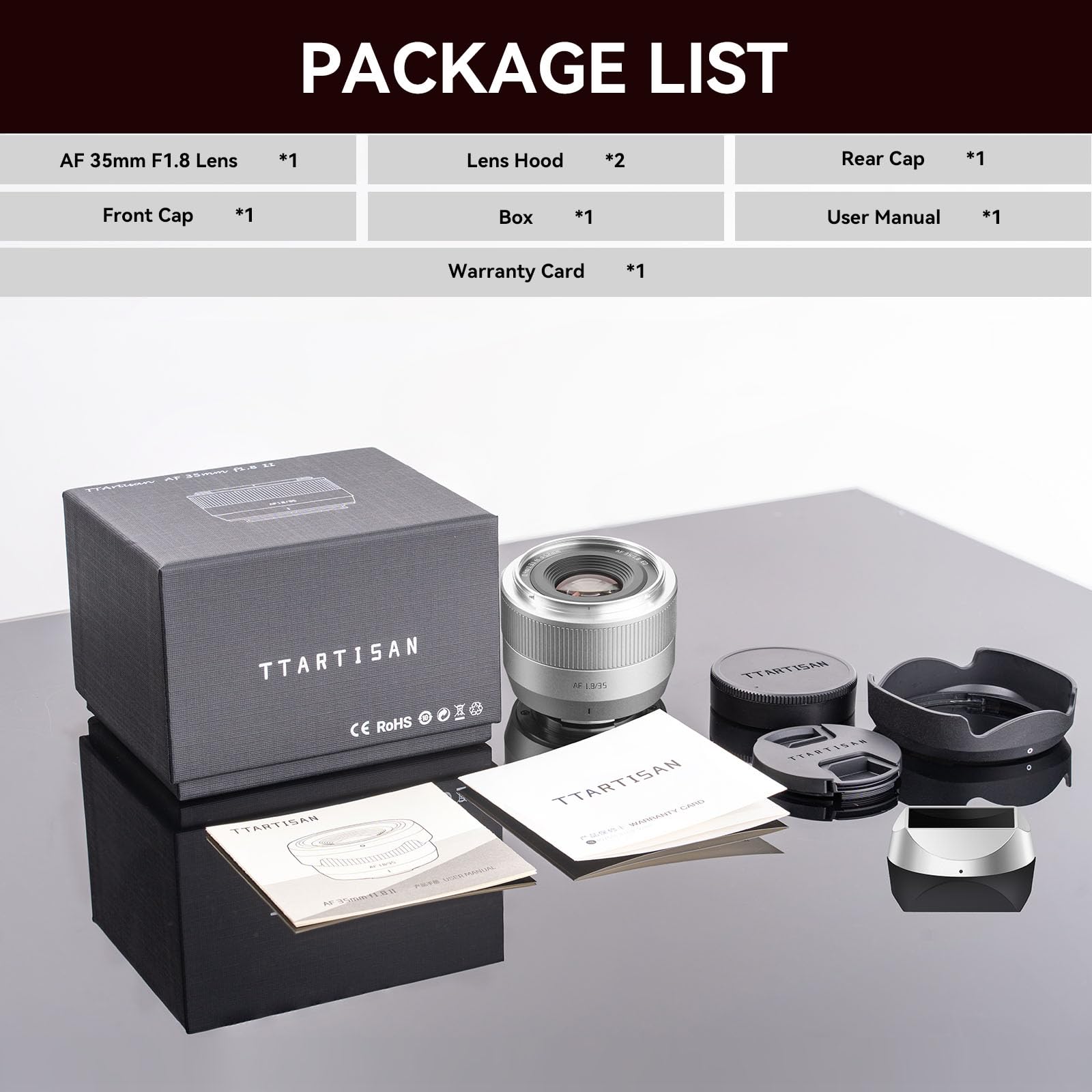 TTartisan AF 35 mm F1.8 II Objetivo para Nikon Z, enfoque automático APS-C, objetivo Z Mount compatible con cámaras Nikon Z-Mount sin espejo (plata)