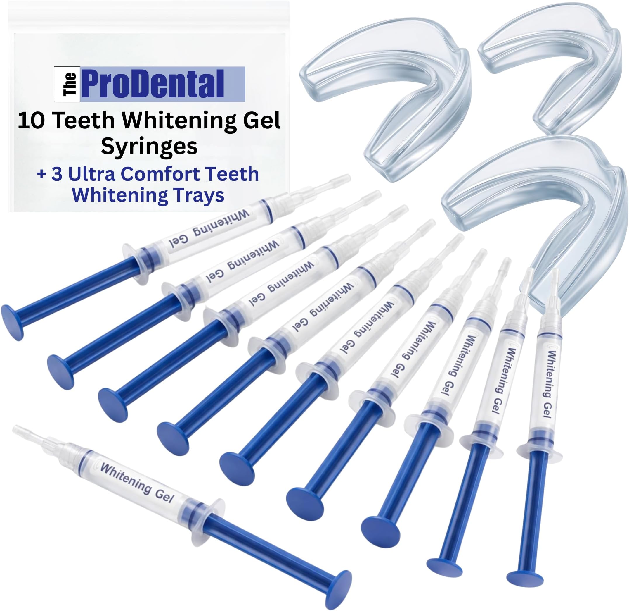 ProDental Teeth Whitening Gel Syringe Refill 10 Pack, 35% Carbamide Peroxide - 60 Treatments, Faster Results Than Tooth Whitening Strips - Pen - Powders and Toothpaste, Safe for Sensitive Teeth